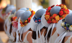 Hockaday girls wear their hats proudly during the graduation ceremony last year. Photo provided by Emily Embry