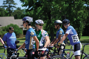 RIDING TO VICTORY Sarah competes with the Jesuit Cycling Team. Photo provided by Sarah