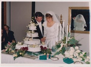 The Curtises cut their wedding cake. PHOTO PROVIDED BY MELISSA CURTIS