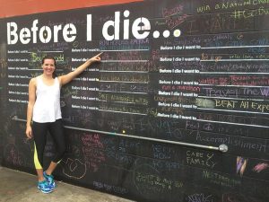 FRONT RUNNER Alumna Liz Cowle sets her goal to complete a cross-counry marathon. PHOTO PROVIDED BY LIZ COWLE