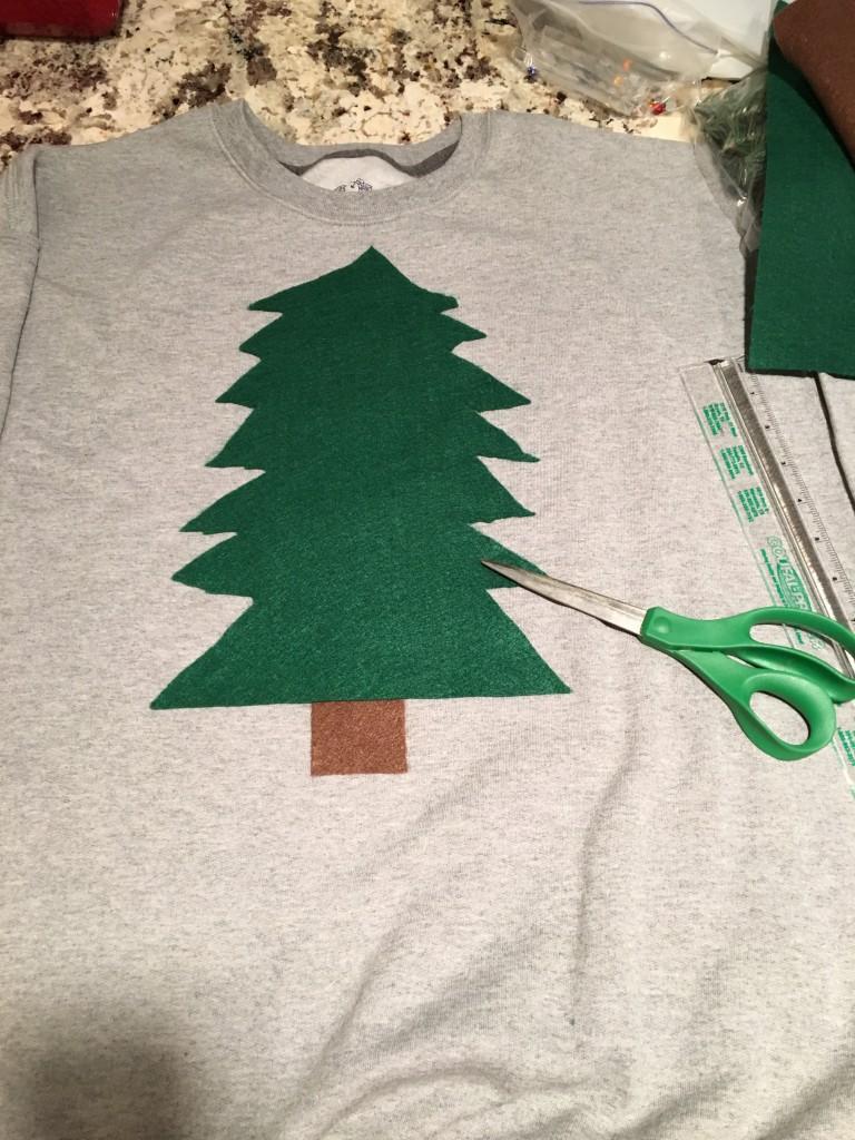 Diy christmas hotsell tree sweater