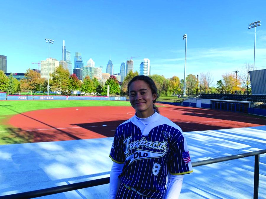 Finalizing her commitment, softball commit Maia Hartley visits the University of Pennsylvania softball stadium. 