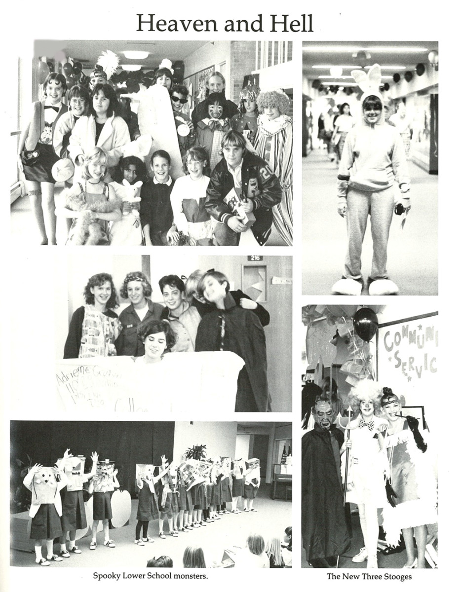 Halloween in the 1980s at Hockaday was full of ghosts, witches and food. The seniors carried on the famous tradition of transforming the hallways into an angelic heaven and a fiery hell. Along with this, Lower School paraded through the dining hall, showing off their creative costumes to the entire school. Lastly, the Community Service Board created and sold trick-or-treat bags to benefit Children’s Medical Center. 