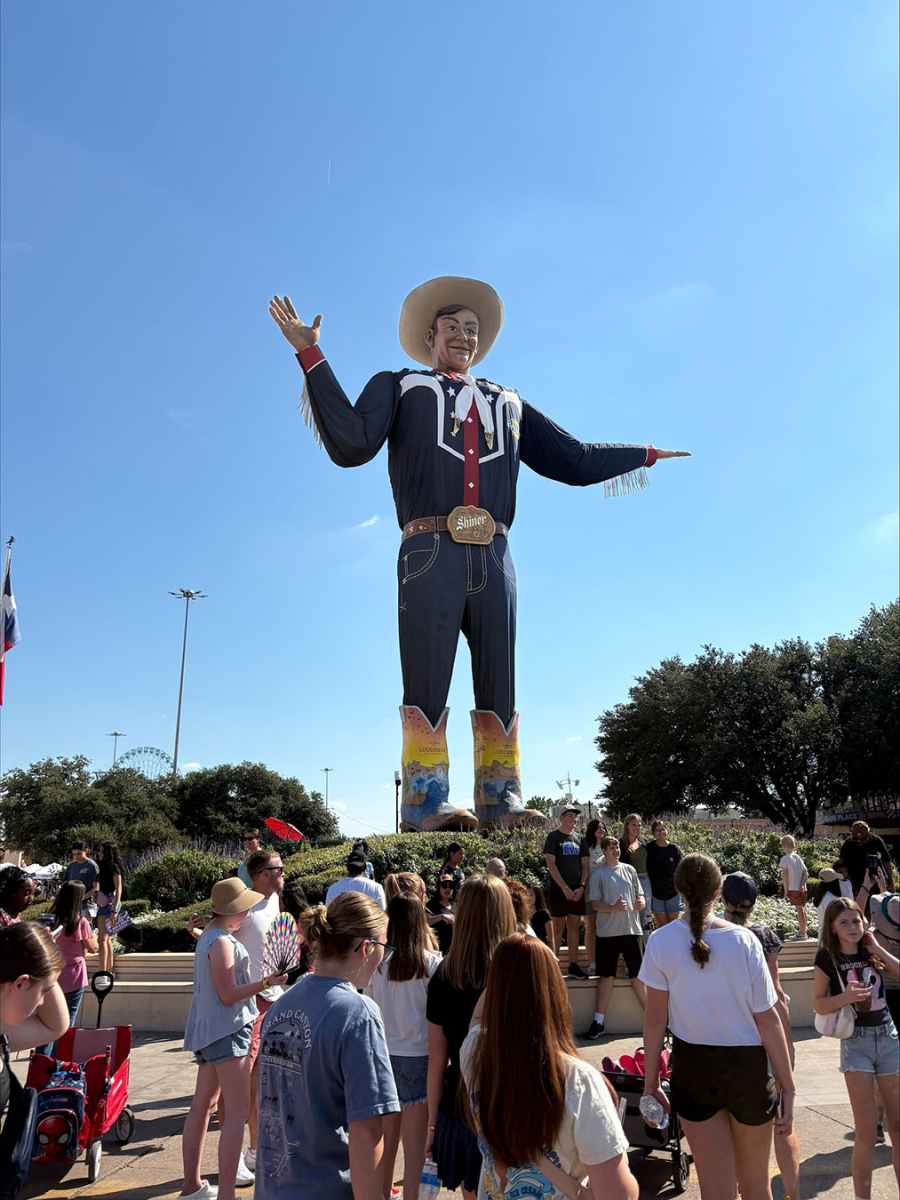 Big Tex greets visitors as they enter the Texas State Fair