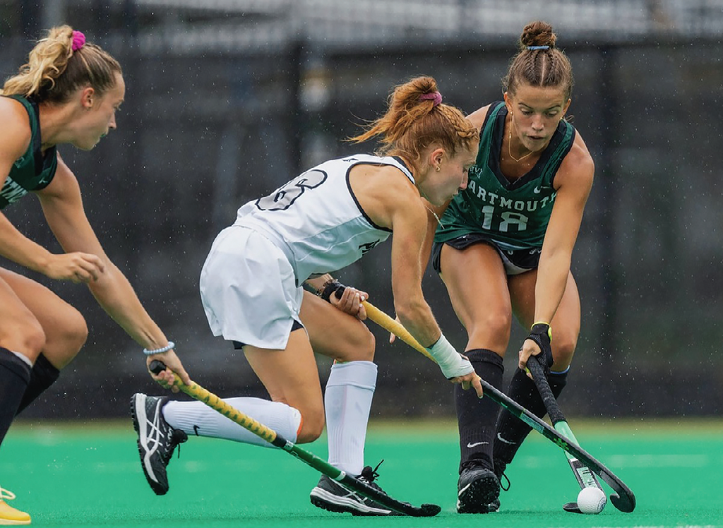 Emilia Callahan competes for Dartmouth's Field Hockey game. 