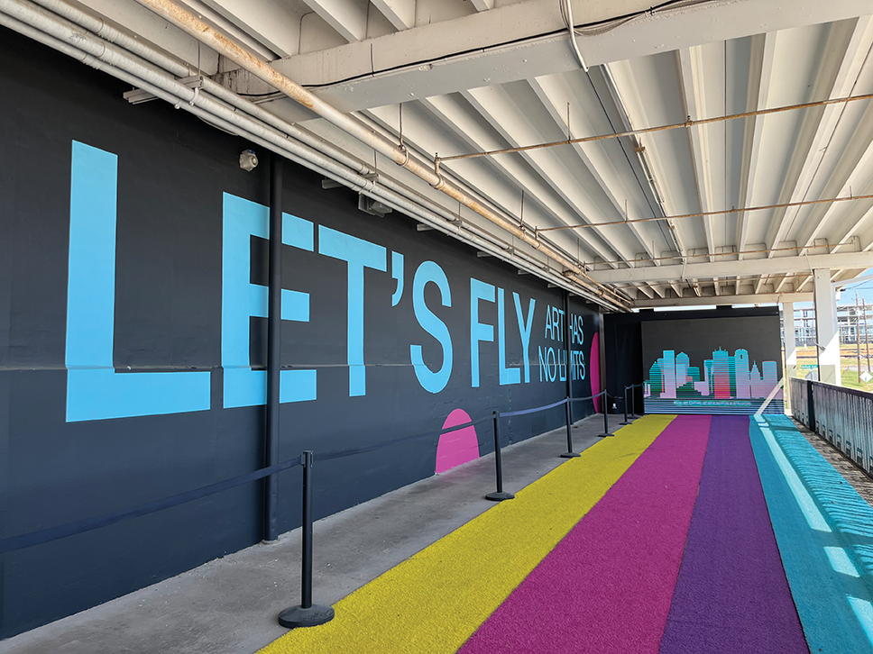The Let's Fly exhibition entryway